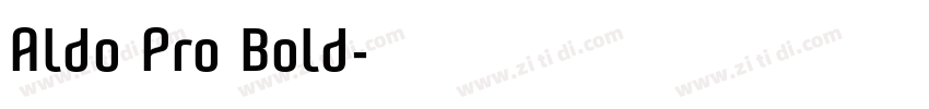 Aldo Pro Bold字体转换